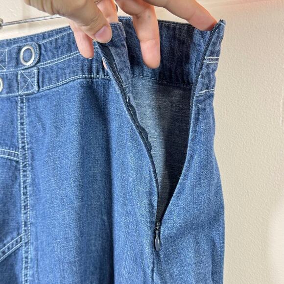 VTG Y2K 90s Women’s Denim Cargo Mini Skirt Plus Size 18 Festival - Picture 4 of 8
